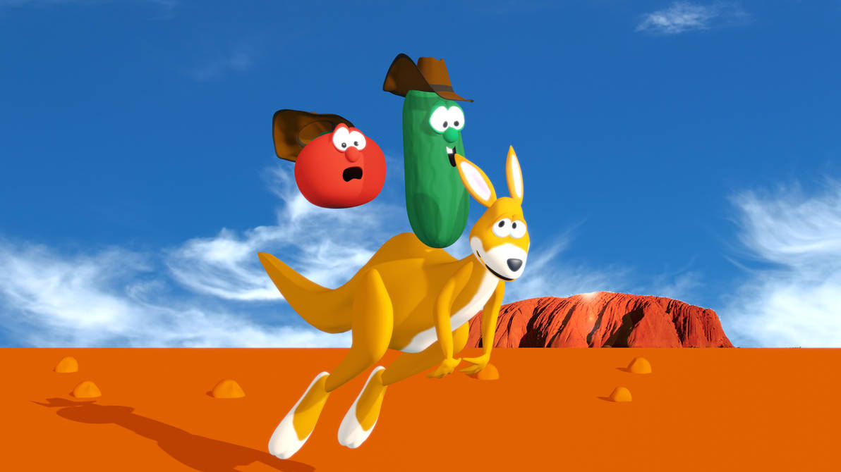 Bob and Larry rides on a Kangaroo (VT Render) by ToonMaster2001 on