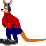 Kangaroo in his Winter Outfit