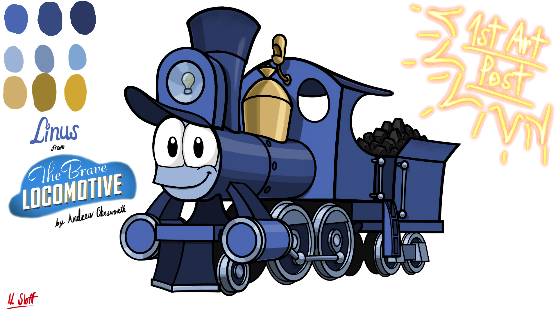 Linus the Brave Locomotive Portrait by NickSloff on DeviantArt
