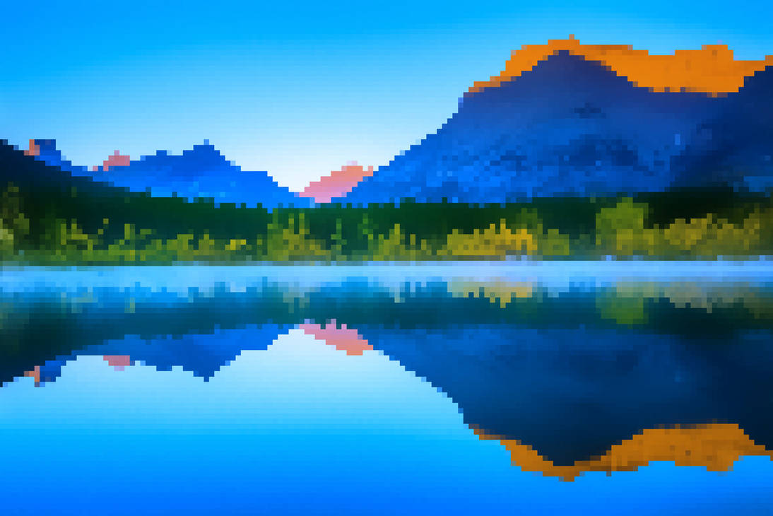 Landscape (pixelated) by LordZatharon on DeviantArt