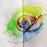 snail watercolor