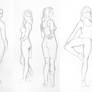 Figure Drawing Progression 5-10-20 minute sketches