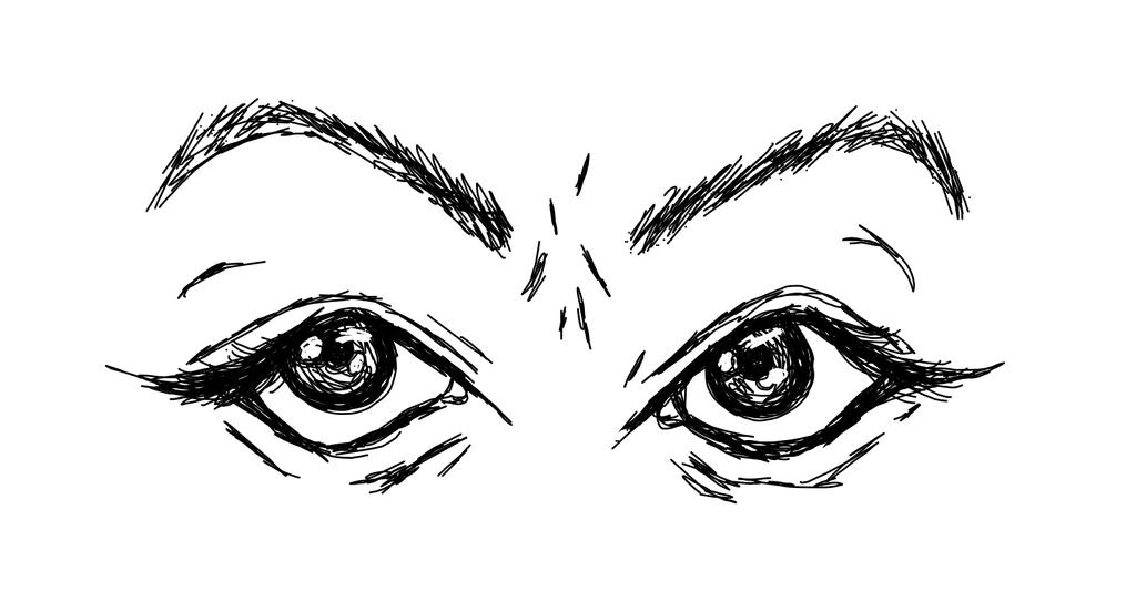 Doodle of eyes