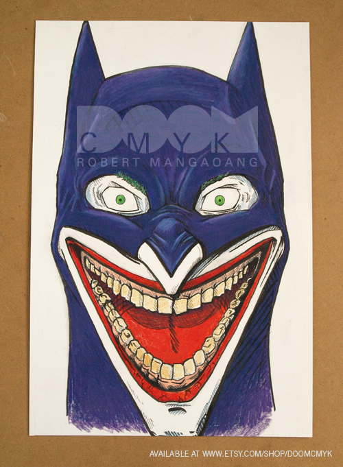 Joker as Batman drawing B