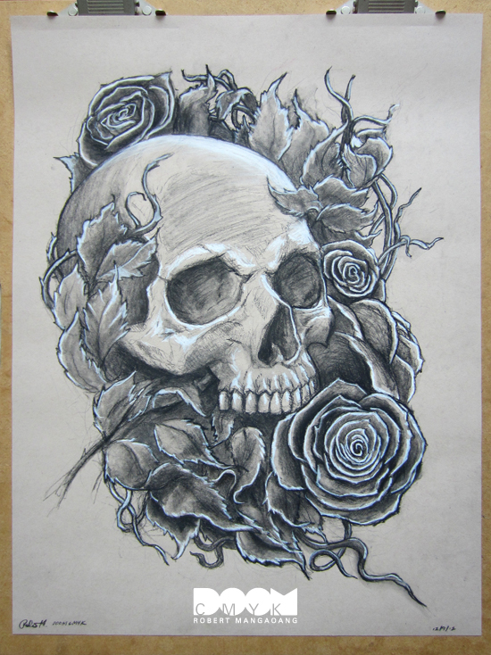 Skull and Roses Work 1 front face