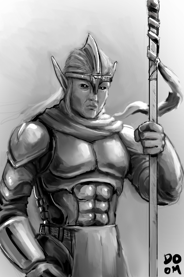 Elf Warrior Sketch