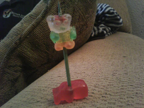 Franken-Gummy Bear on a stick~