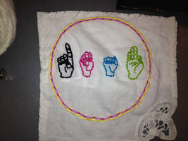 Embroidery for my Deaf culture class