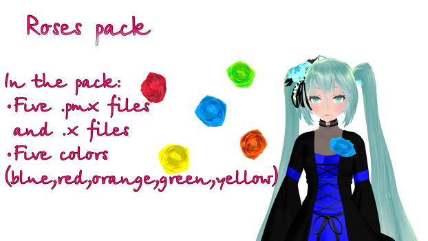 [MMD\PMD\PMX Parts] Roses pack+Download