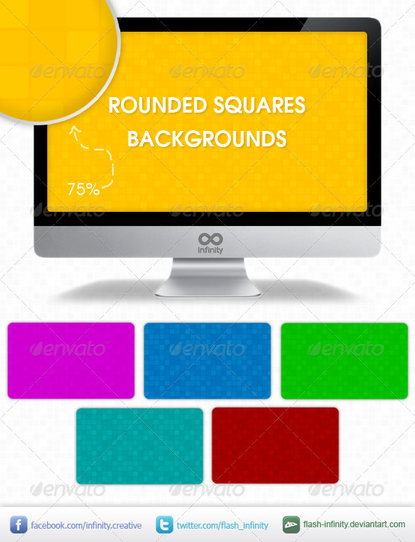 Rounded Squares Tiles Background