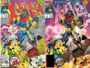 X-Men 8 Cover Recolored Before and After