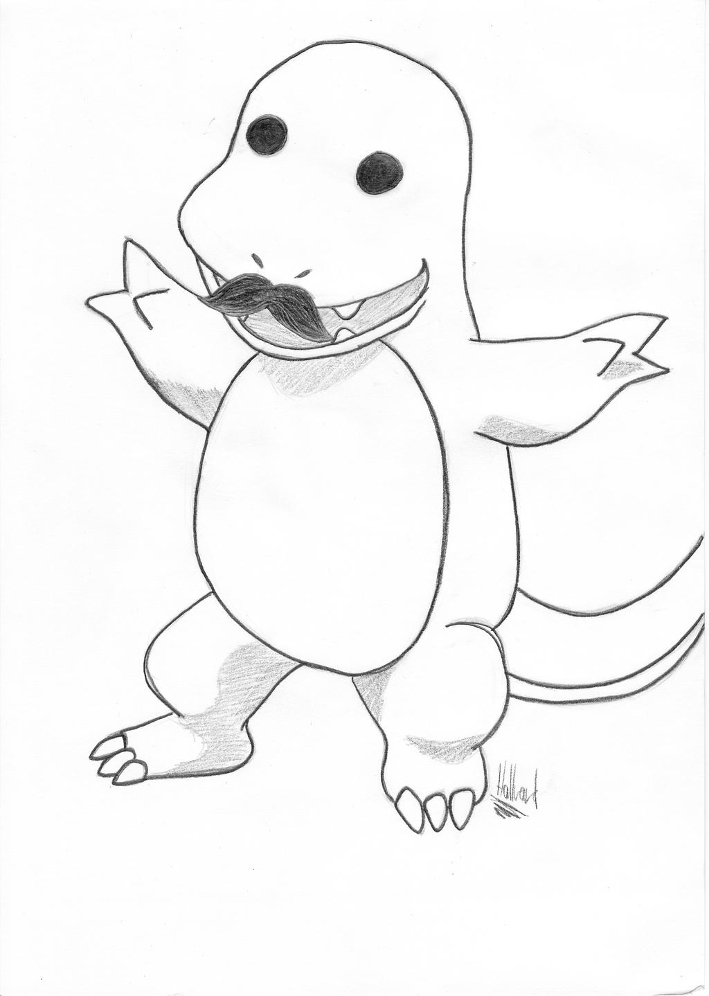 Charmander WITH A MOUSTACHE