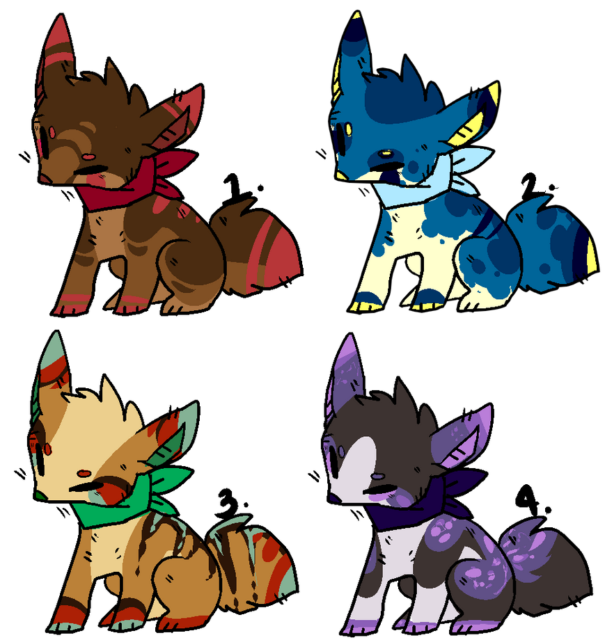 Fox Adaptables Fox Adoptables || open by rickatie on DeviantArt