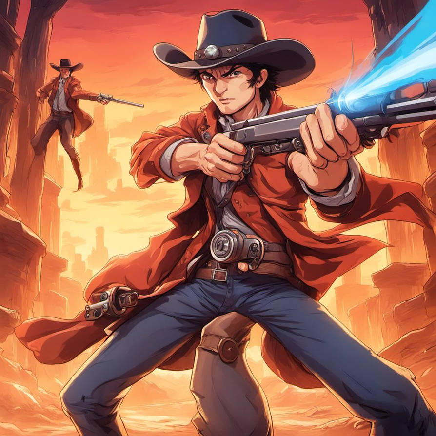 A gunslinging cowboy in a duel by GingerSnap415 on DeviantArt