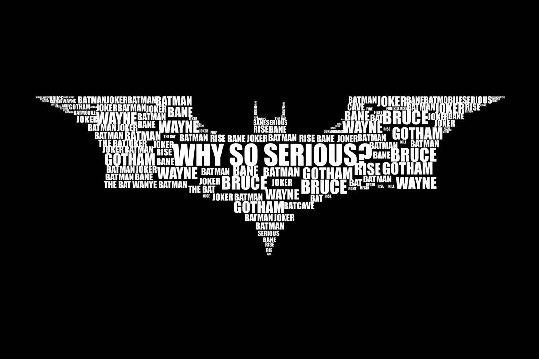 Batman In Words Batman typography by jpriveramarin on DeviantArt