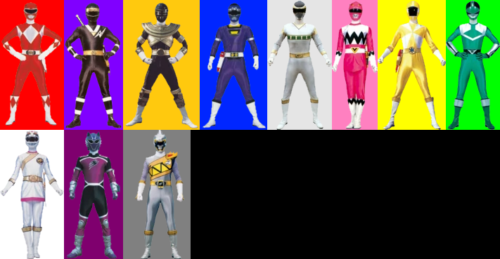 Different coloured Power Rangers by NicholasP1996 on DeviantArt