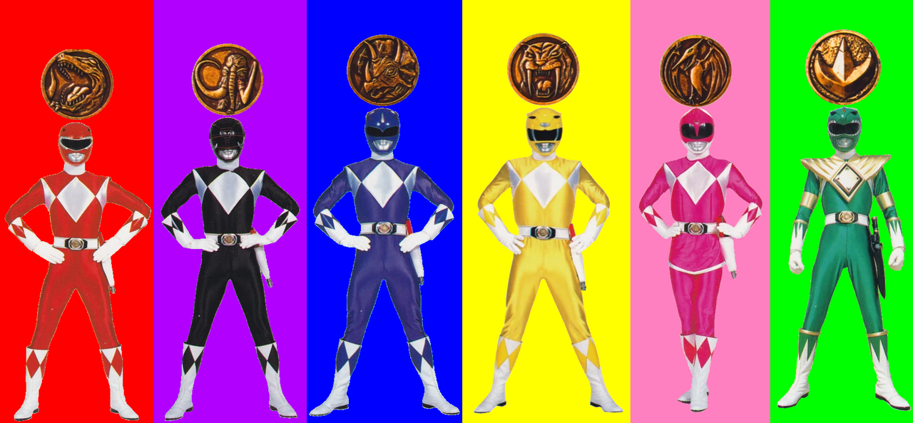 Mighty Morphin Power Rangers (With Power Coins) by NicholasP1996 on ...