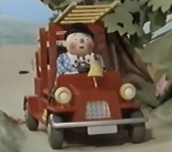 Mr Sparks in his fire engine by NicholasP1996 on DeviantArt