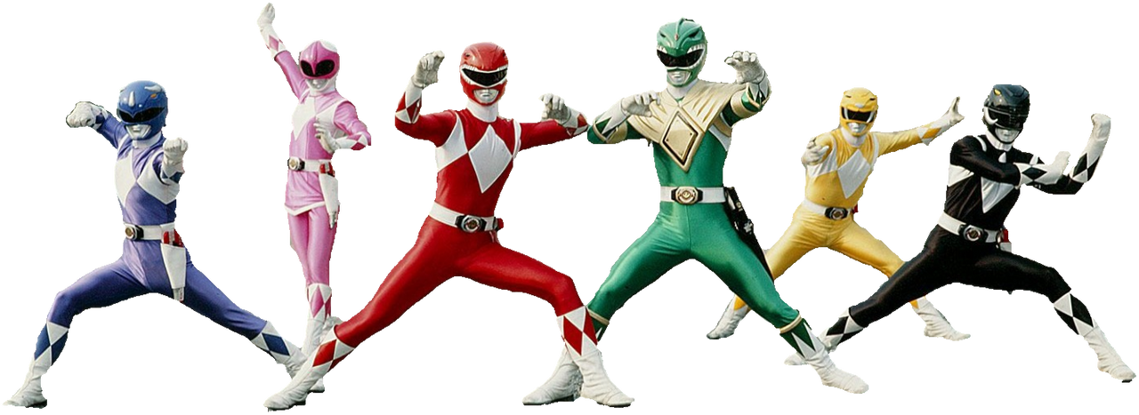 Mighty Morphin Power Rangers (All six Rangers) by NicholasP1996 on ...