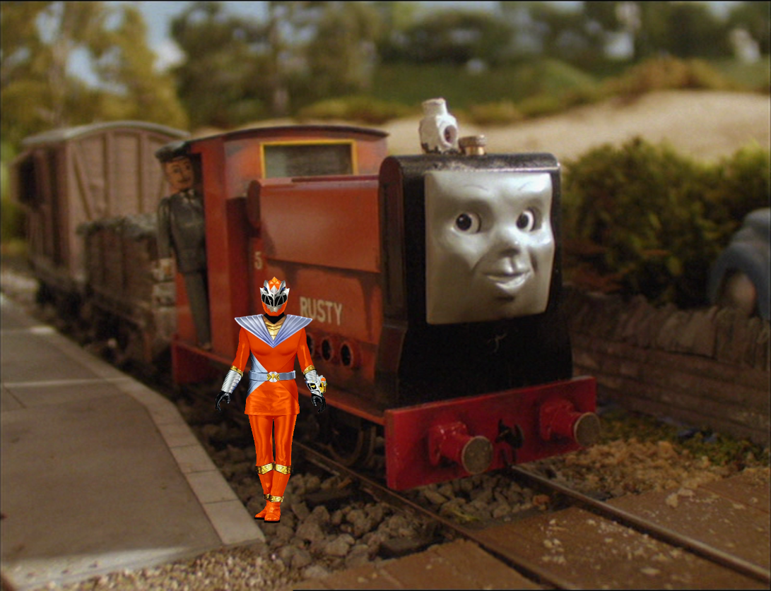 Rusty and the Orange Ranger by NicholasP1996 on DeviantArt