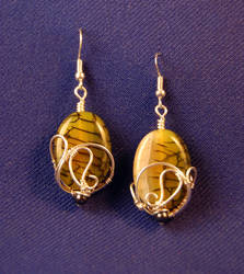 Custom made agate earrings
