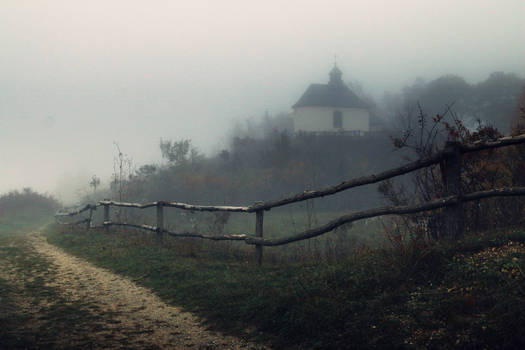 The chapel in the fog