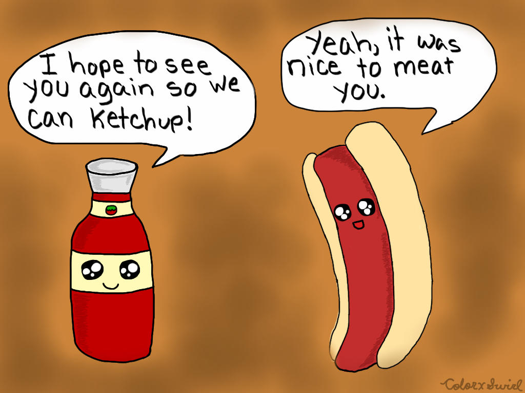 Food Puns Ketchup Meat By Colorxswirl On Deviantart Food Puns Ketchup Meat By Colorxswirl On Deviantart