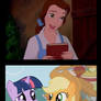 Belle see Twilight hanging with Applejack