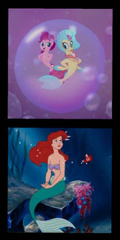 Ariel and Sebastian see Skystar and Pinkie Pie 