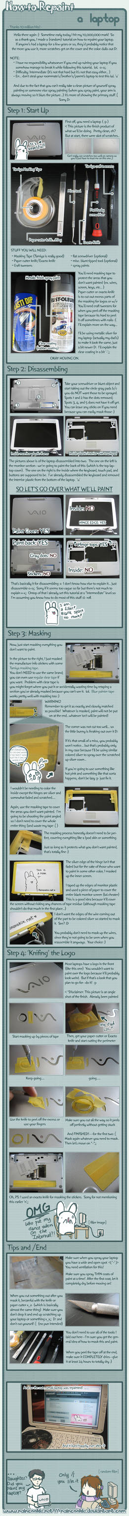 + Laptop Paint Tutorial + 10m by RainCookie