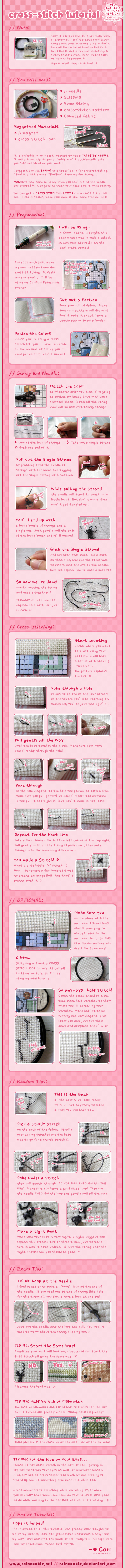 + Cross Stitching Tutorial +