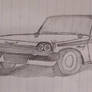 1958 Plymouth Fury Caricature