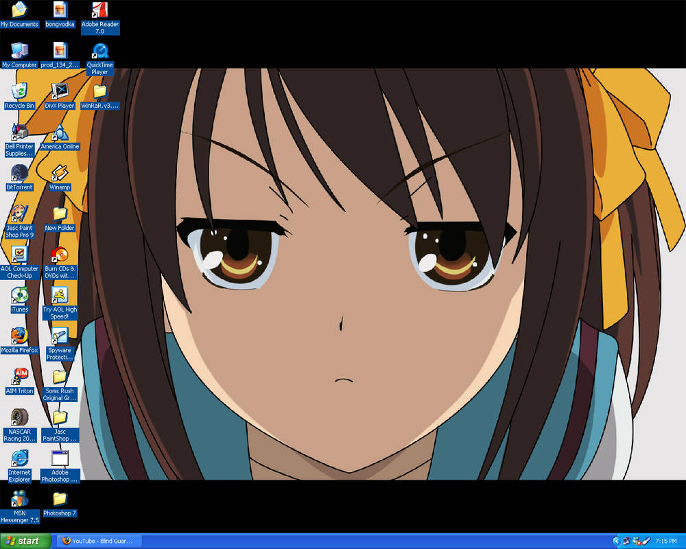 Unimpressed Haruhi Desktop