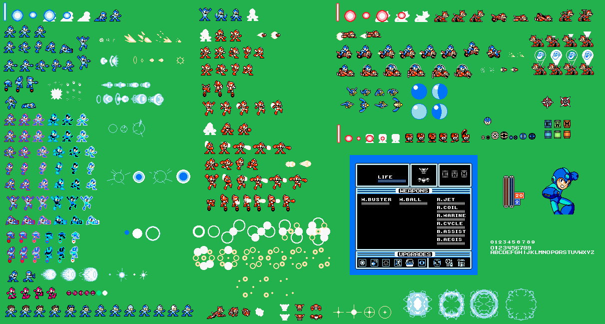 Custom MegaMan Sprite Sheet By Availation On DeviantArt