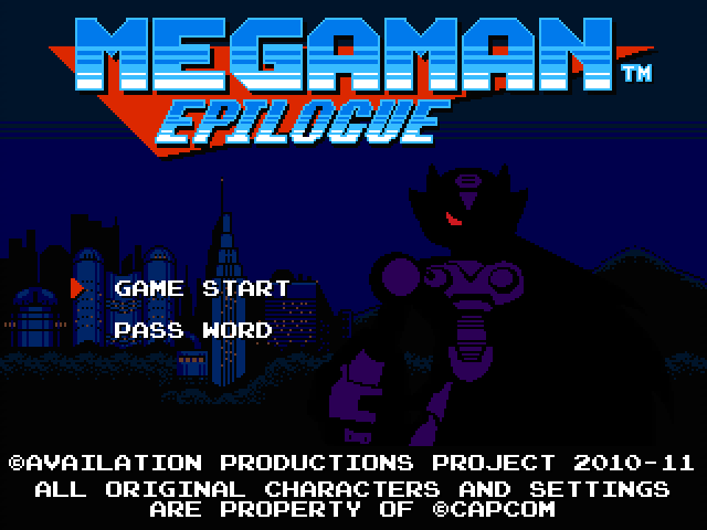 MegaMan Epilogue Title Screen