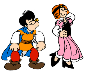 Popeye and Olive as Sir Johan and Princess Savina