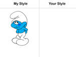 My Style VS Your Style: Bashful Smurf by GrishamAnimation1