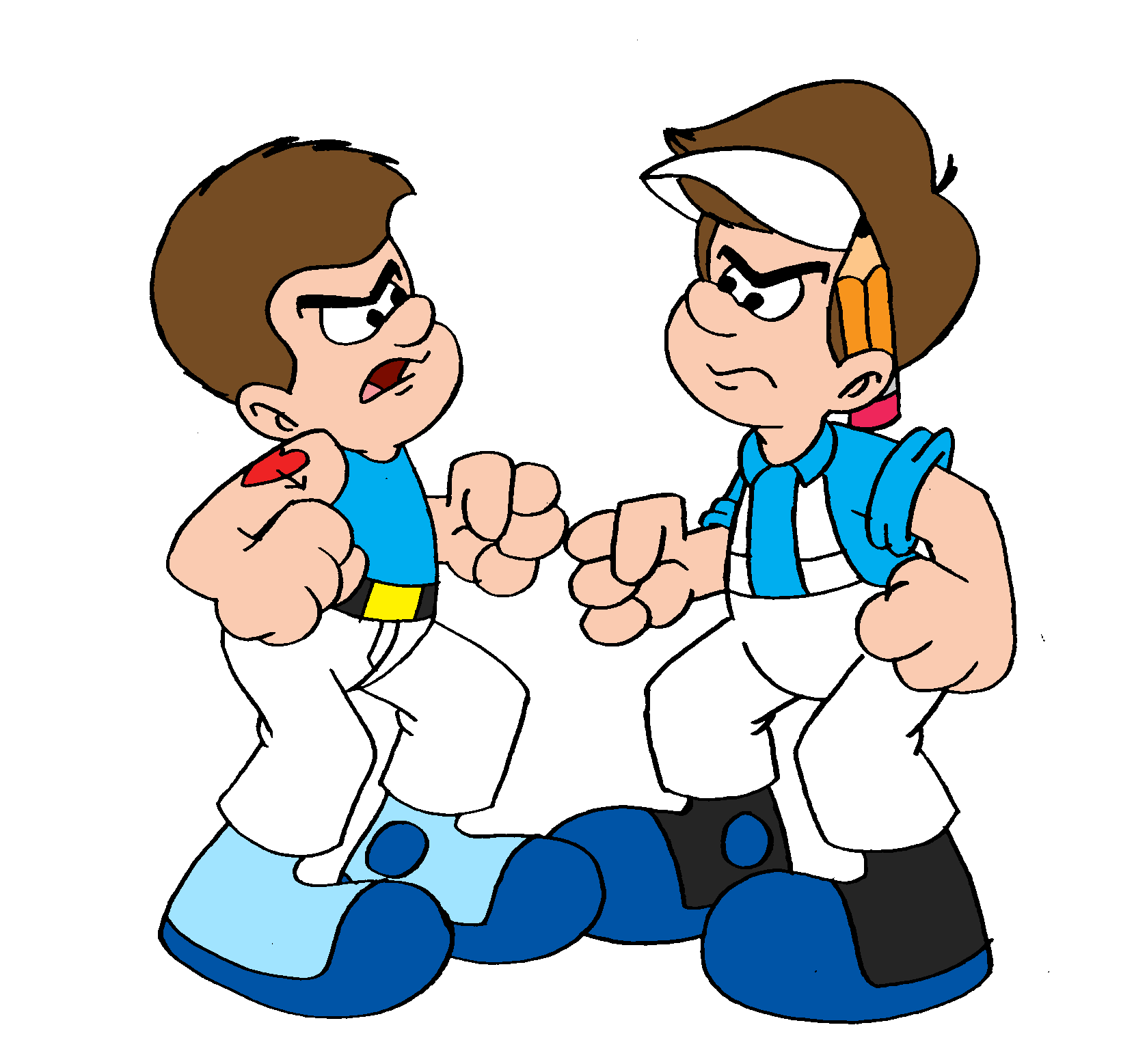 Hefty Human Human!Hefty and Handy Smurf angry at each other by GrishamAnimation1 on ...