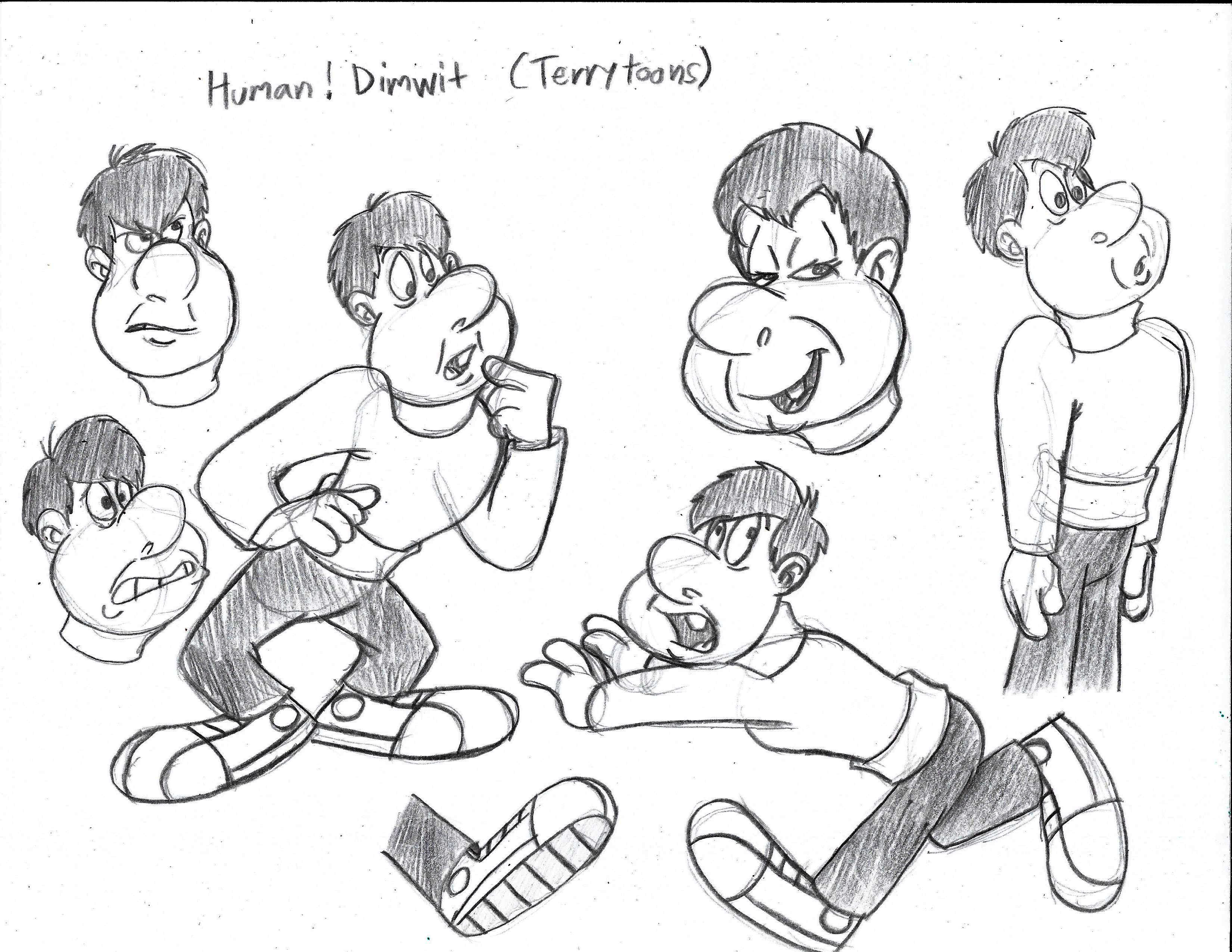 Terrytoons: Human!Dimwit by GrishamAnimation1 on DeviantArt