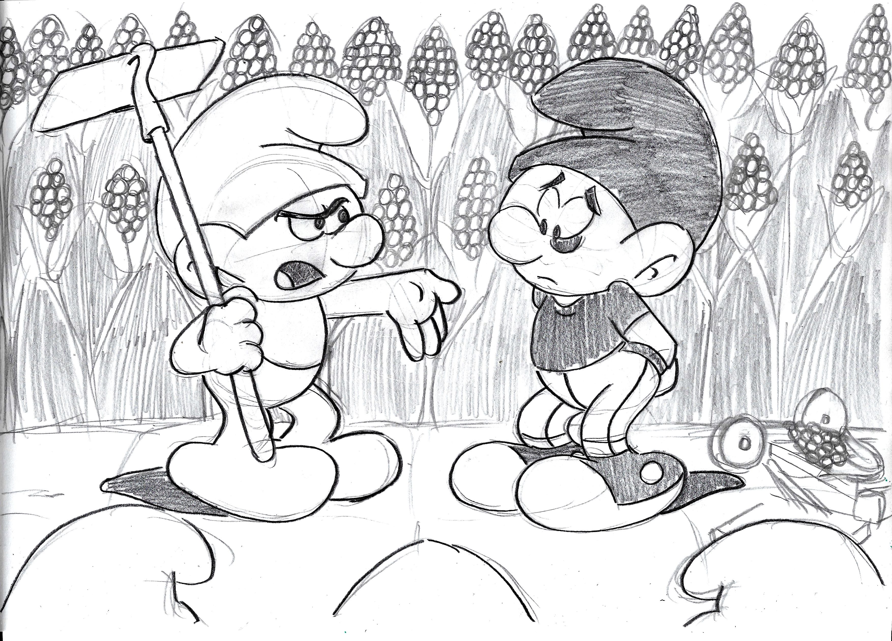 Smurfs: Smurfing to Black and White by GrishamAnimation1 on DeviantArt