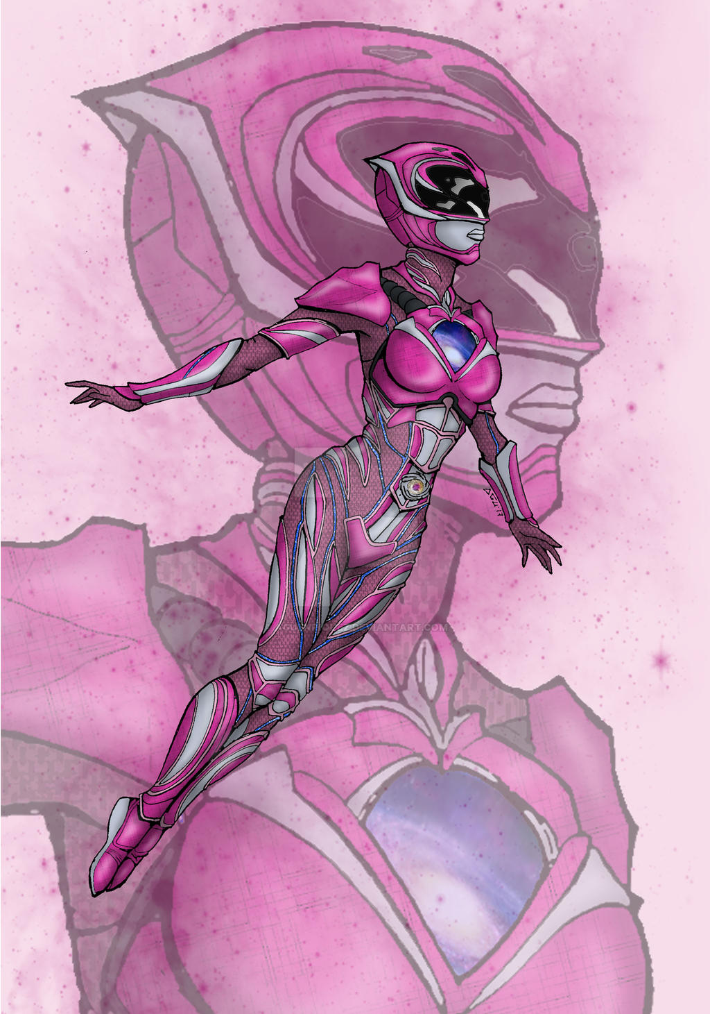 Pink Ranger April Pink Ranger !! by AguEnriquez on DeviantArt