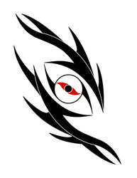 Tribal Dragon's Eye Tattoo