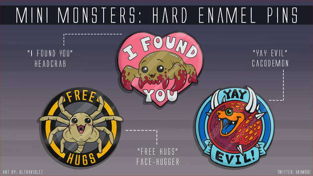 Mini Monsters: Hard Enamel Pin KS