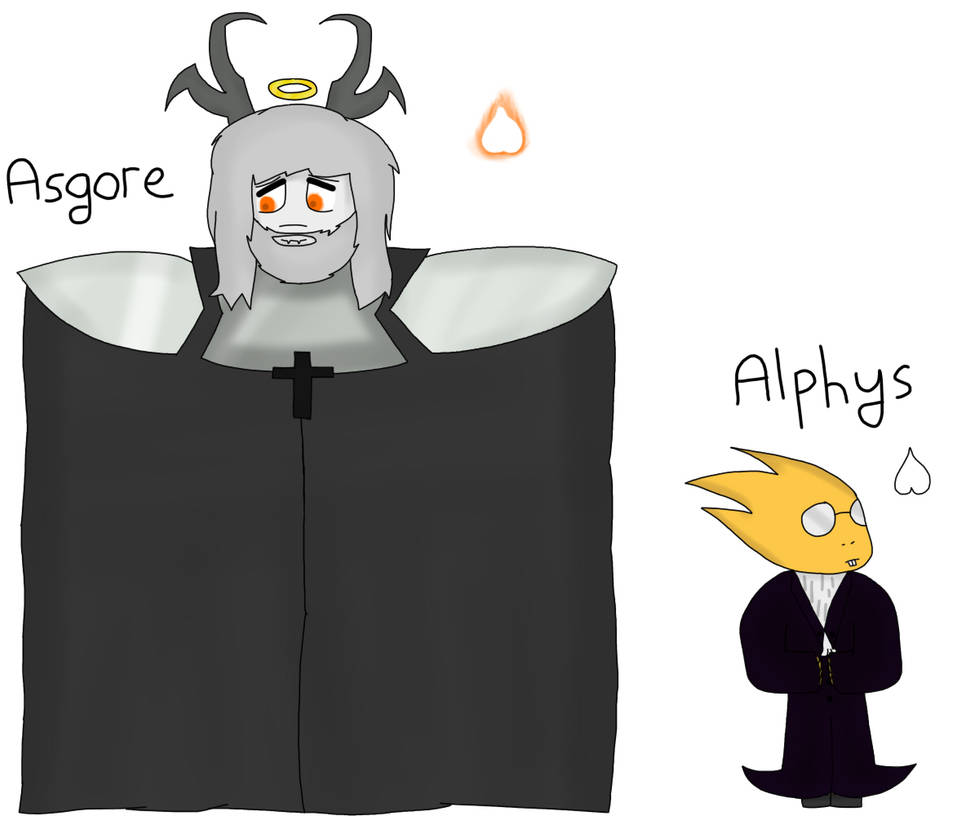 CC!Asgore and CC!Alphys by CreepyColumbus on DeviantArt