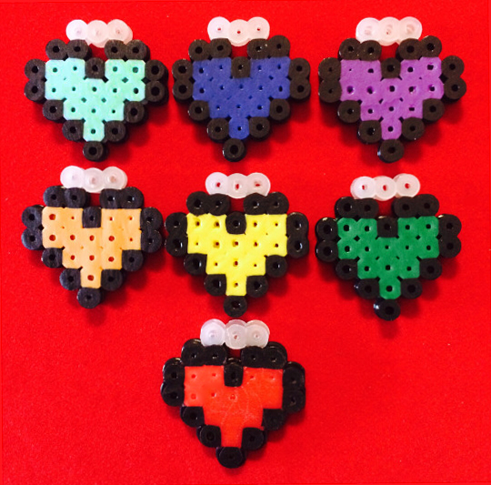 Orange Rainbow Friends Perler Charm Perler Bead Pattern, Bead Sprites