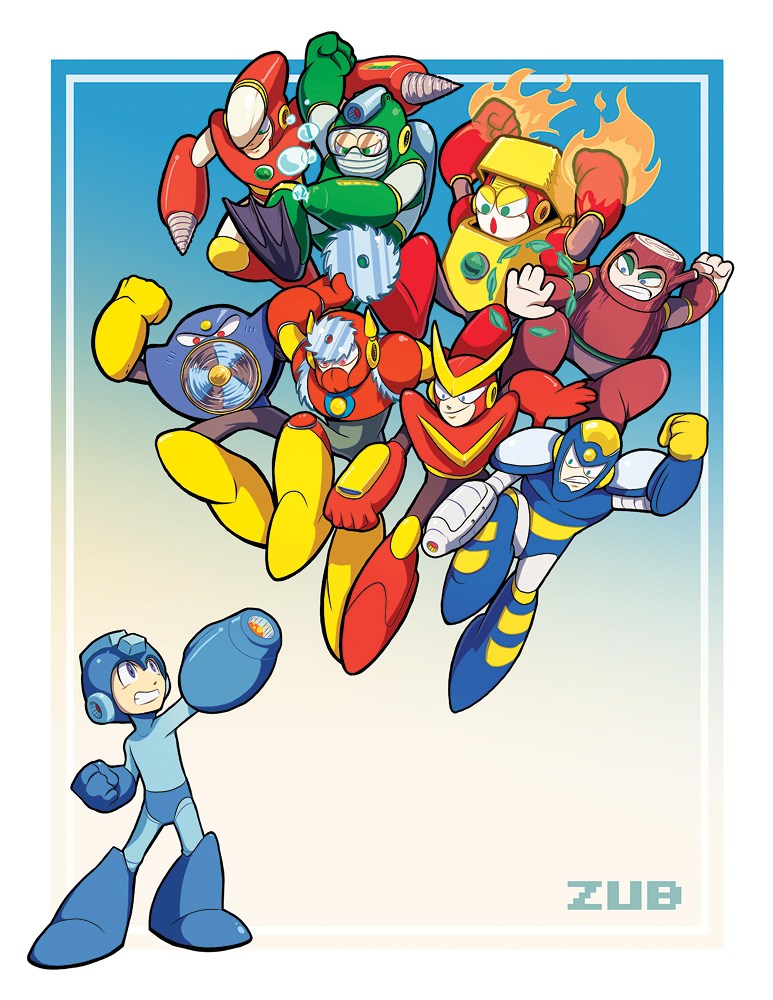 Zub's Mega Man Tribute Pin-Up