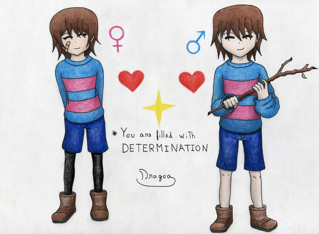 Fanart Female And Male Frisk By Dantheelementary On Deviantart