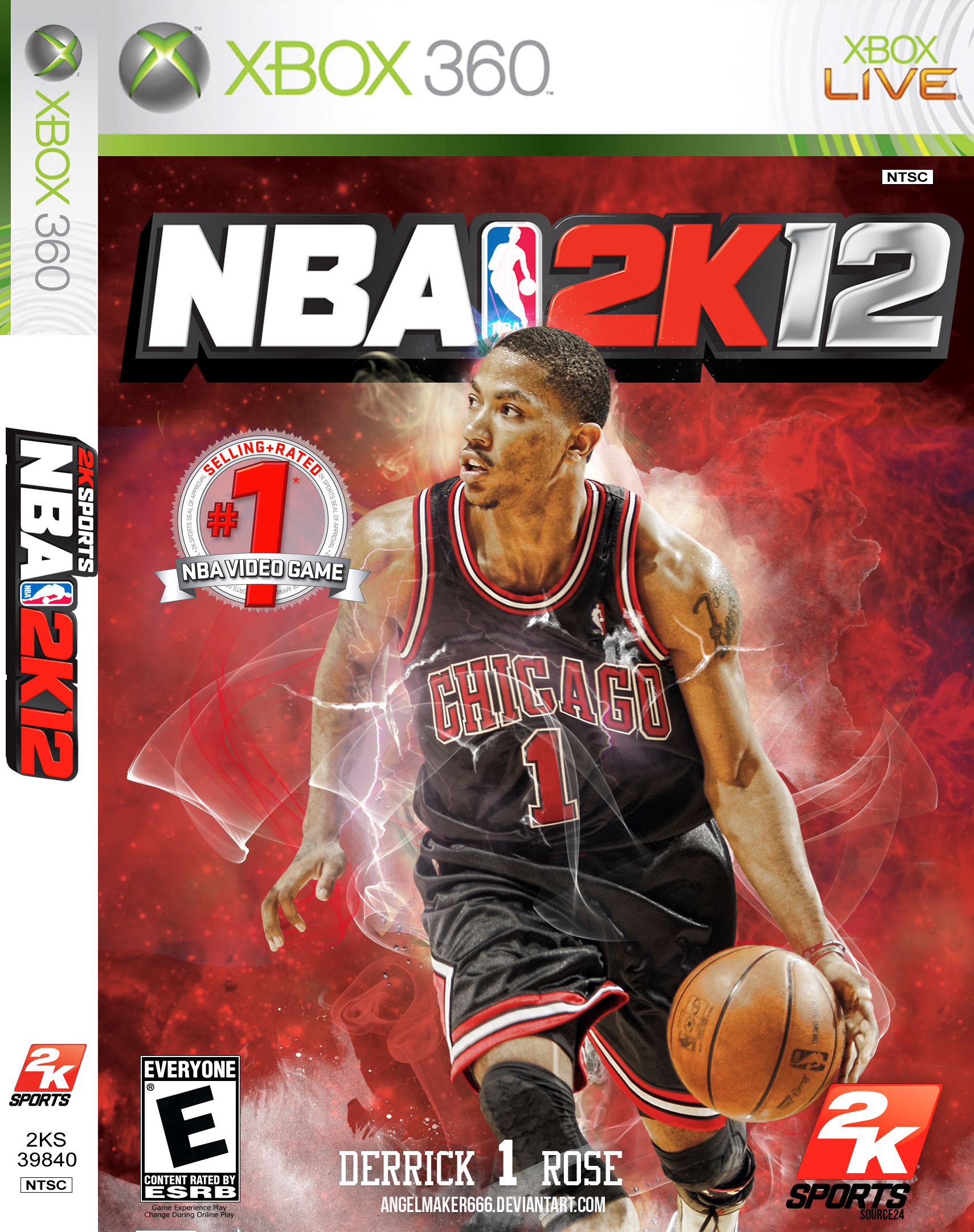 Derrick Rose NBA 2K12 Cover
