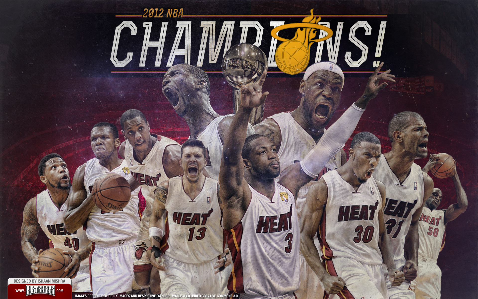 Miami Heat 2012 Champions Team Wallpaper