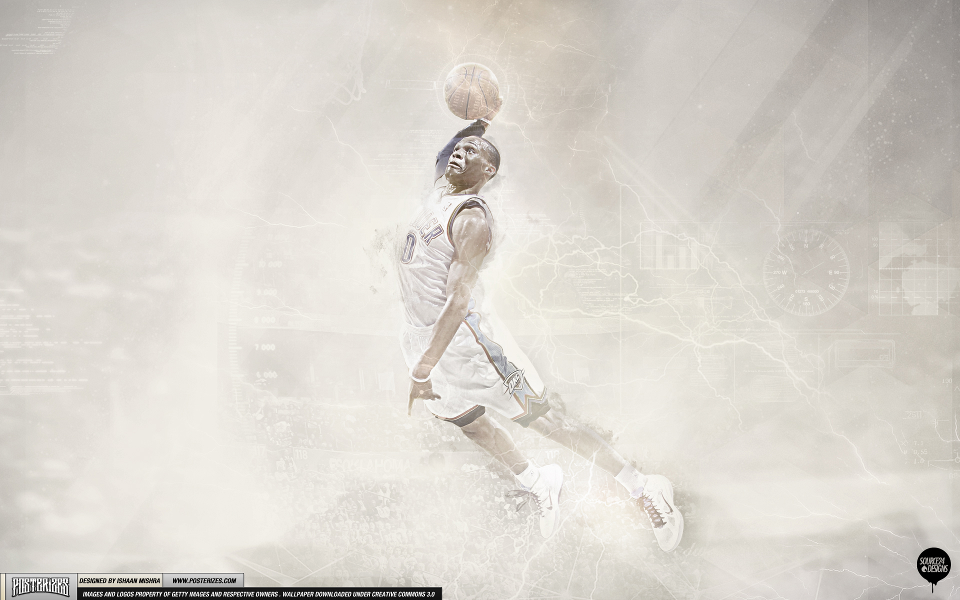 Air Westbrook Oklahoma City Thunder Wallpaper